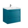 Тумба с раковиной Art&Max Platino Бирюзовый матовый, 59x57 фото 2
