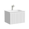 Тумба под раковину Sancos Ламель LM60W белая матовая, 59x44.5x40.6
