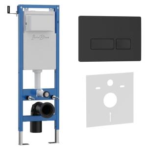 Система инсталляции для унитазов Iberica Blanca Esti-R IB.001M.212 кнопка смыва черный матовый