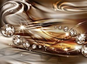 3D Фотообои Artegrafico «Поток бриллиантов на медном шелке» RH-072 канвас