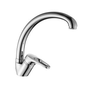 Смеситель для кухни Decoroom DR21 DR21021 одноручный с высоким повортным изливом Хром