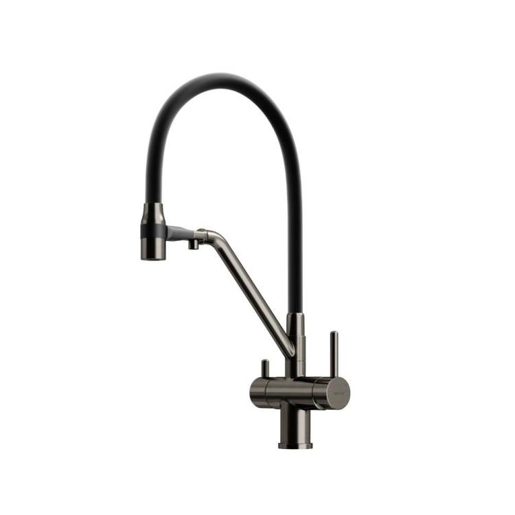 Смеситель для кухни Sancos Dora SC4003GG вороненая сталь