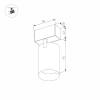 Трековый светодиодный светильник для магнитного шинопровода Arlight Mag-Spot-45-R85-5W Warm3000 030653 фото 3