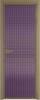 Межкомнатная дверь Profil Doors 2 AX цвет профиля Шампань, стекло безопасное 6 мм мору фиолетовое 600x2000