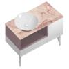 Тумба для комплекта Kerama Marazzi Cono 97 белый мат+мальва, с ящиками