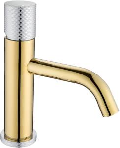 Смеситель для раковины Boheme Stick 121-CRG.2 Chrome Touch Gold