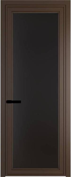 Межкомнатная дверь Profil Doors 1 AGP цвет профиля Деорэ, стекло безопасное 6 мм монохром черный 800x2000