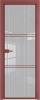 Межкомнатная дверь Profil Doors 3 AX цвет профиля Красный антрацит, стекло безопасное 6 мм страйп 600x2000