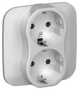 Розетка 2-местная с заземлением и шторками IEK Flite FI-R24A-16-K47 алюминий