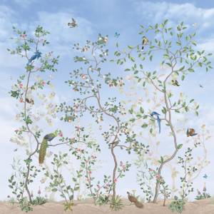 Бесшовные Eco обои Ortograf Chinoiserie 33947 Blooming garden Гладь ОЕ-Р2