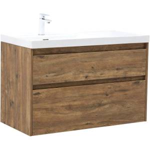 Тумба с раковиной Aquanet Nova Lite 2.0 100 L 365908 Дуб рустикальный