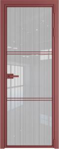 Межкомнатная дверь Profil Doors 3 AX цвет профиля Красный антрацит, стекло безопасное 6 мм страйп 600x2000