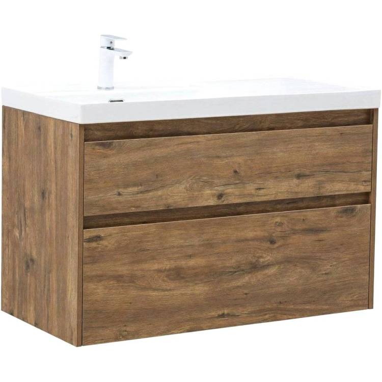 Тумба с раковиной Aquanet Nova Lite 2.0 100 L 365908 Дуб рустикальный
