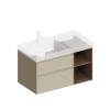 Тумба под раковину Kerama Marazzi Cubo CUB.90.2Lh\LIM.N 90 лимо матовая, древесный