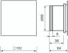 Вытяжной вентилятор MMotors JSC ММ-Р 06 квадрат, темно-серый фото 5