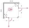 Душевой уголок BelBagno Kraft AH-22-100/80-C-Cr-L фото 2