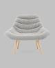 Кресло Stool Group Олби Страйпс QH-2805K 263-6 light grey светло-серый фото 2