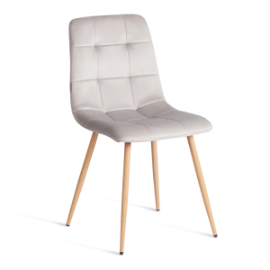 Стул Tetchair Chilly (mod. JSC-220) 24345 светло-серый, натуральный, велюр