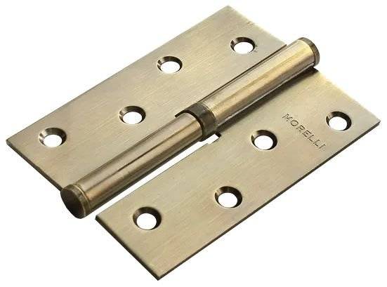 Петля дверная универсальная Morelli MSND 100X70X2.5 AB L античная бронза левая, с подшипником