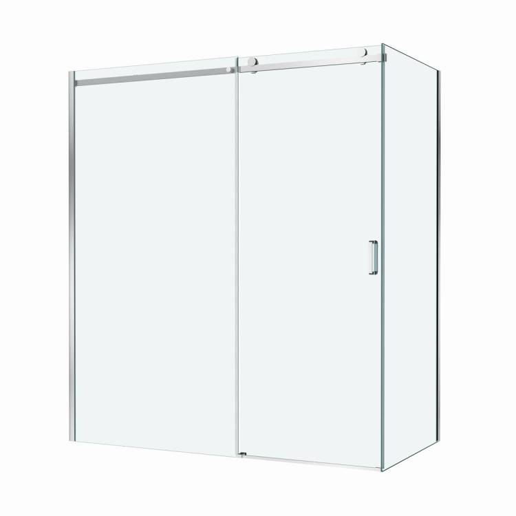 Душевой уголок BelBagno SOFT_CLOSE-2-AH-1-180/80-C-Cr профиль хром, стекло прозрачное, 180x80x200