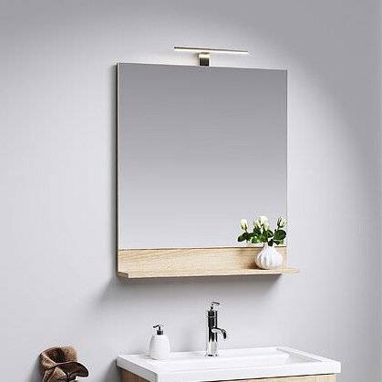 Зеркало Aqwella Foster 70 дуб сонома, с полкой