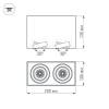 Потолочный светодиодный светильник Arlight SP-Cubus-S100x200-2x11W Warm3000 023084(2) фото 2