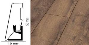 Плинтус Kronotex ktex1 Дуб горный коричневый Коричневый 2400x58x19