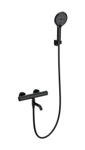 Смеситель для ванны Wonzon & Woghand WW-B3013-A1-MB с душем и термостатом, черный матовый