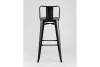 Стул барный Stool Group Tolix YD-H765E-W KD LG-01 черный глянцевый/темное дерево фото 2