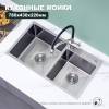 Мойка кухонная Splenka S706.7843.05 сатин, 78x43 фото 3