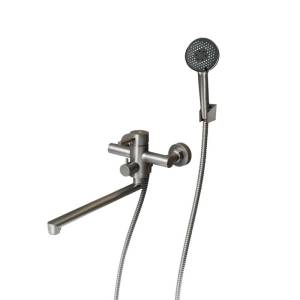 Смеситель для ванны Rush Melos SUS1101-51Grey с поворотным изливом, графит