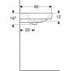 Раковина Geberit Smyle Square 90 500.250.01.1 Белая фото 3