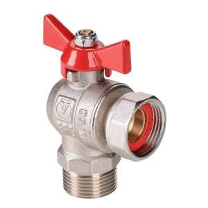 Кран шаровой VALTEC угловой с накидной гайкой 1/2 ВН-НР (короткий)