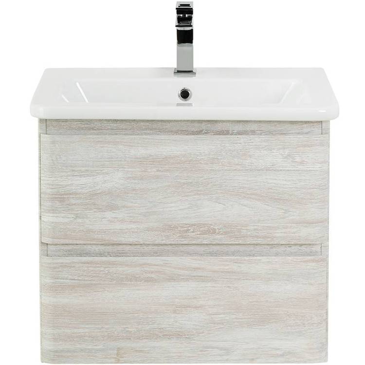 Тумба под раковину Belbagno Albano-Cer ALBANO-CER-600-2C-SO-RVB 57x44x50 Rovere Vintage Bianco подвесная с двумя выкатными ящиками