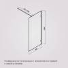 Душевая перегородка Am.Pm X-Joy W94WI-80-F1-BTE 80x195, стекло прозрачное 6 мм, профиль черный фото 8