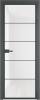 Межкомнатная дверь Profil Doors 5 AX цвет профиля Серая ночь, стекло безопасное 6 мм белый триплекс 800x2000