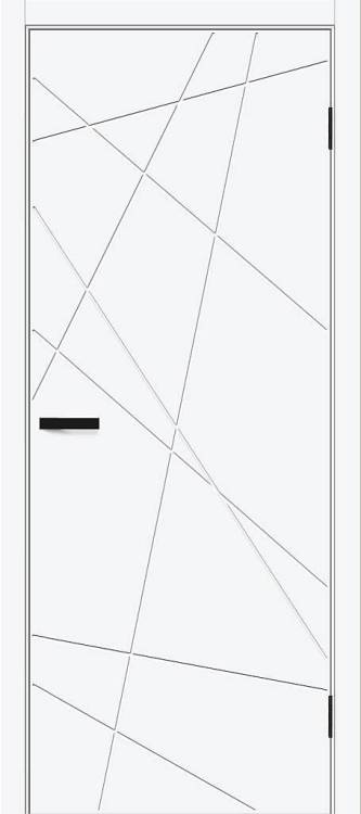 Межкомнатная дверь Bravo Граффити-5.Д.П полотно White Silk 600x2000