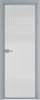 Межкомнатная дверь Profil Doors 1 AX цвет профиля Серебро, стекло безопасное 6 мм мору осветленное 800x2000