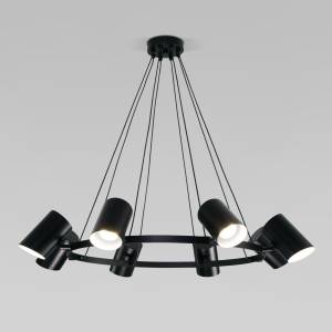 Большая подвесная люстра Eurosvet Splay 70147/8 черный Smart