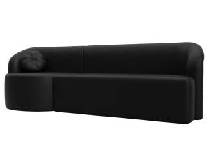 Прямой диван Лига Диванов Лига-027 119528L черный, левый угол