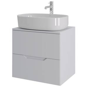 Тумба с раковиной Orange Line Li-60TuwMDF+B04-600W белая матовая, 60 см