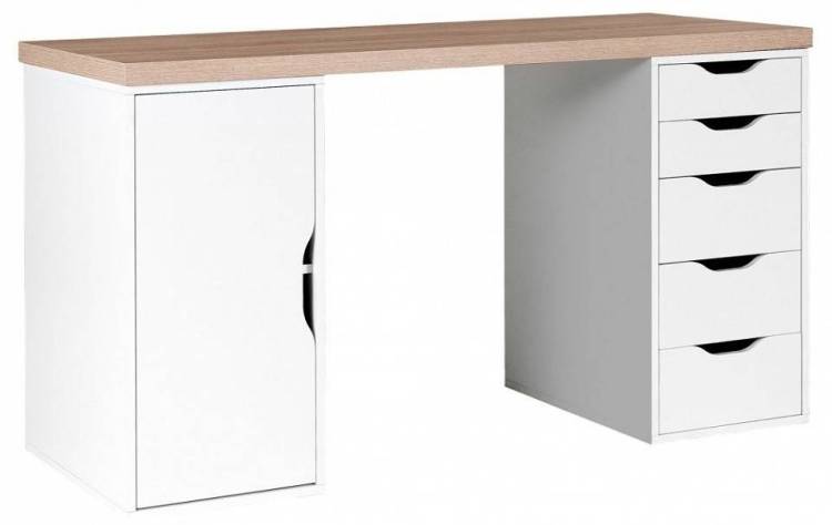 Стол письменный Гуд Лакк Ингар S01606 Дуб беленый/белый