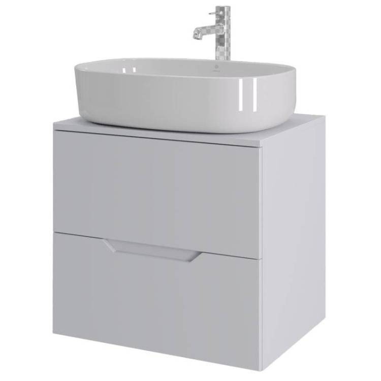 Тумба с раковиной Orange Line Li-60TuwMDF+B04-600W белая матовая, 60 см