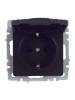 Розетка 1-местная с заземлением, шторками и крышкой IEK Brite BR-R16-16-44-K02 черный фото 5