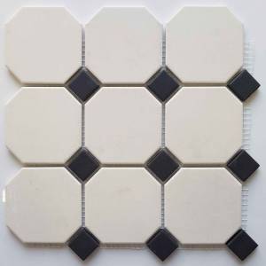 Декор Top Cer Octagon 4416OCT14 Oct14-1Ch White 16/Black Dots 14 30x30