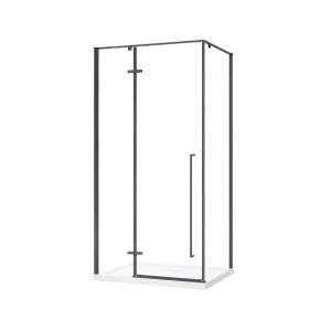 Душевой уголок Vincea Slim-N VSR-5SN1010CLGM профиль вороненая сталь, стекло прозрачное, 100x100x195