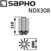 Сменная щетка для ёршика SAPHO X-ROUND, X-STEEL, XR305, XS300, XS305, XR303, XR304, черный фото 2