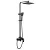 Душевая стойка Abber Wasserfall AF8616BL с изливом, черная матовая