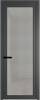 Межкомнатная дверь Profil Doors 1 AGP цвет профиля Серая ночь, стекло безопасное 6 мм рэте 600x2000