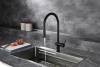 Смеситель для кухни AQUAme Cucina AQM9901MB с выдвижным изливом, черный матовый фото 12